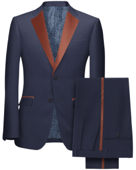 High-Resolution Tuxedo Mockup with Notch Lapel