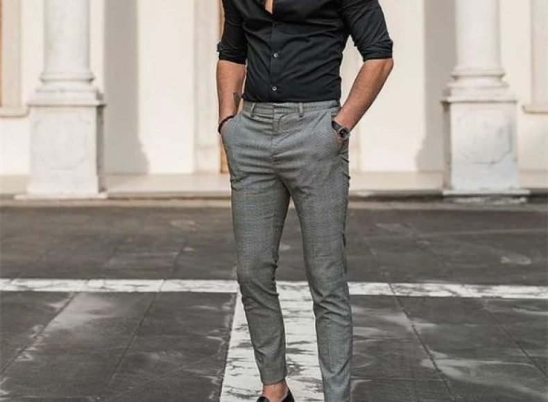 Grey Dress Pants Black Dress Shirt