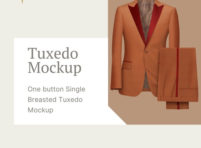 Men’s Tailored Tuxedo Mockup